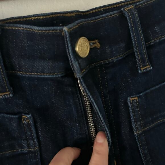 J. Crew Factory Slim Wide Leg Sailor Jean Dark Wash Stretch 27 P Petite NWOT - Picture 6 of 10